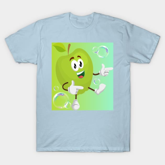 Cute Apple Design T-Shirt by Rumah Animaton